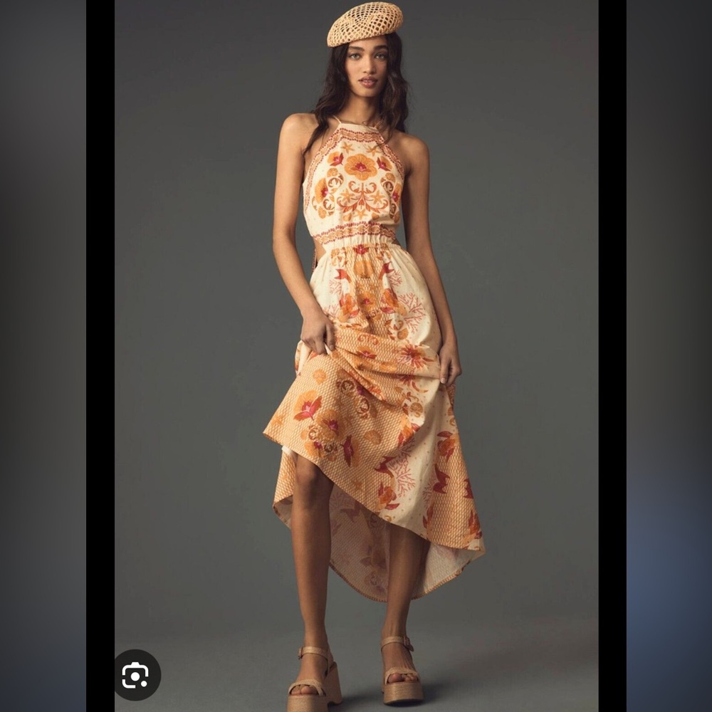 Farm Rio Printed Halter Maxi